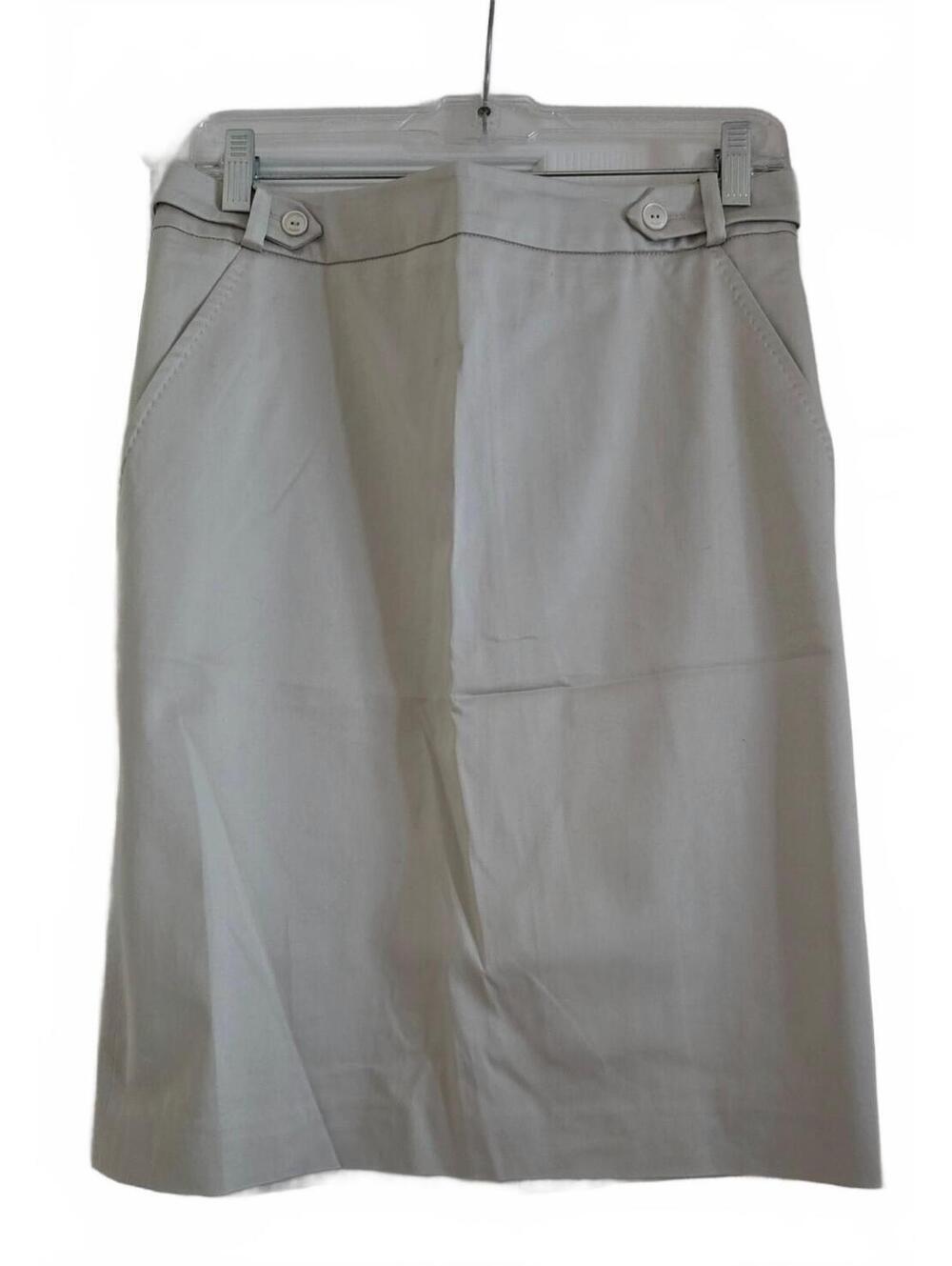 MaxMara Beige Cotton Blend Knee-Length Pencil Skirt Size 6